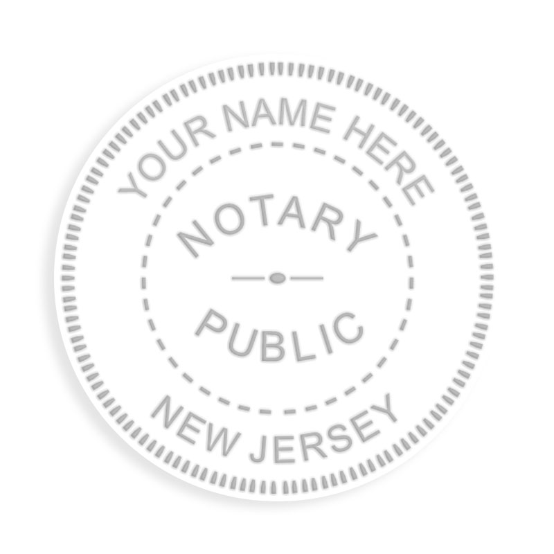 This notary public embosser for the state of New Jersey meets state regulations and provides top quality embossed impressions. Orders over $75 ship free!