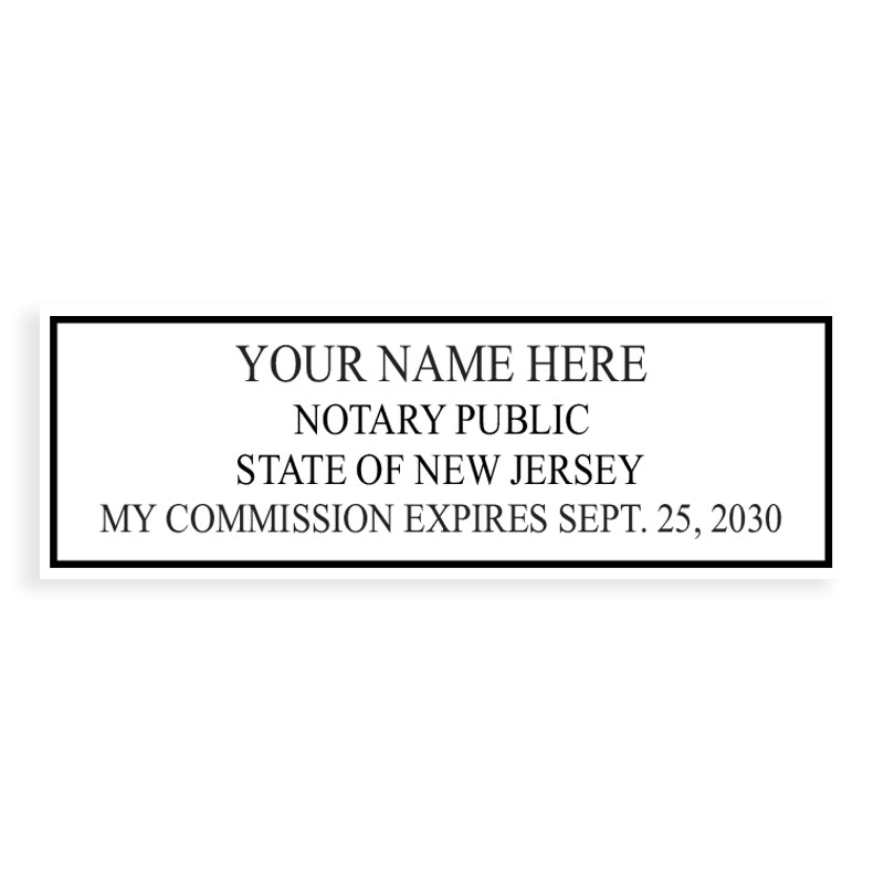 Top quality New Jersey notary stamp ships in 1-2 days, meets all state requirements and is available on 8 mount choices. Free shipping on orders over $100!