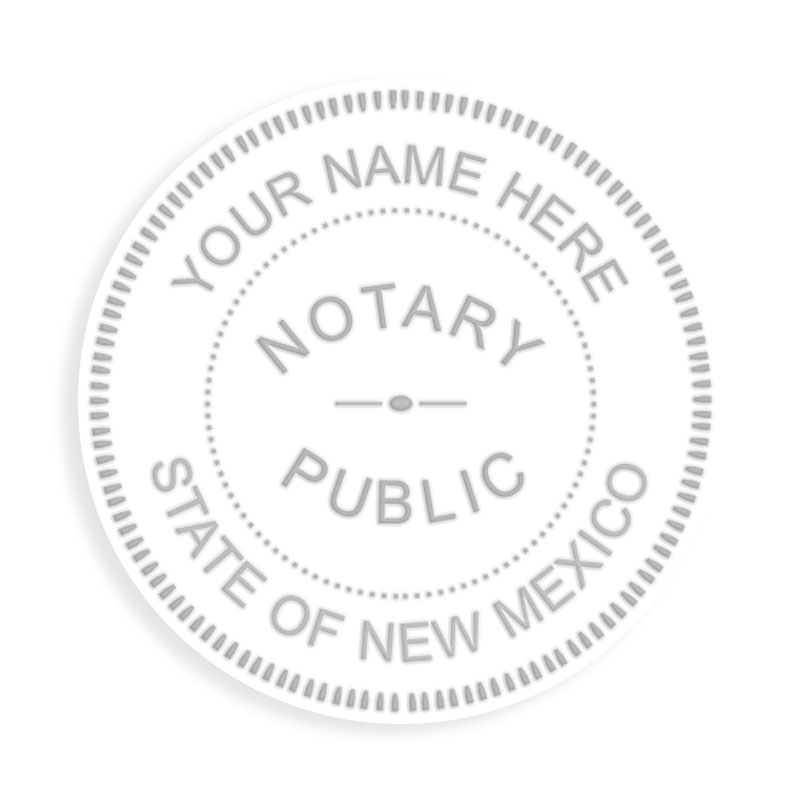 This notary public embosser for the state of New Mexico meets state regulations and provides top quality embossed impressions. Orders over $75 ship free!