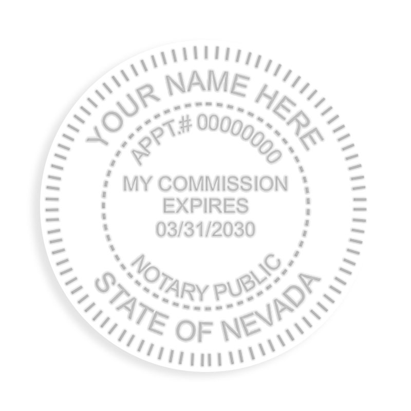 This notary public embosser for the state of Nevada meets state regulations and provides top quality embossed impressions. Orders over $75 ship free!