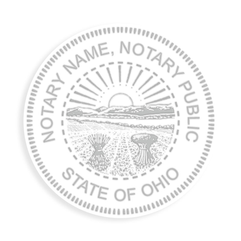 This notary public embosser for the state of Ohio meets state regulations and provides top quality embossed impressions. Orders over $75 ship free!