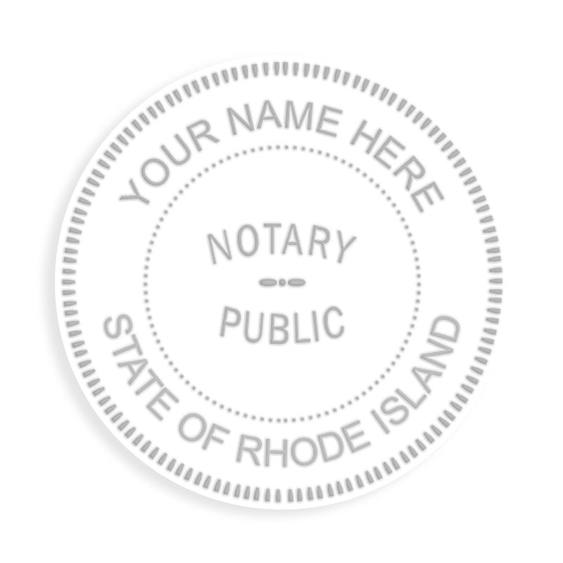 This notary public embosser for the state of Rhode Island meets state regulations and provides top quality embossed impressions. Orders over $75 ship free!