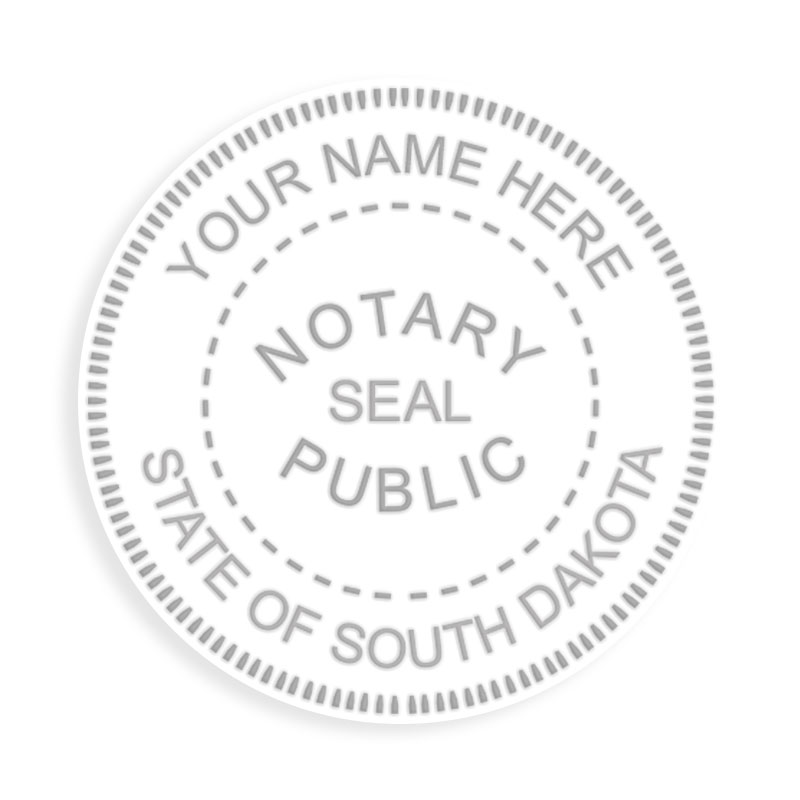 This notary public embosser for the state of South Dakota meets state regulations and provides top quality embossed impressions. Orders over $75 ship free!