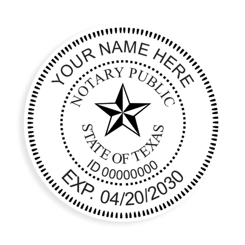 This notary public stamp for the state of Texas adheres to state regulations and provides top quality impressions. Orders over $100 ship free!