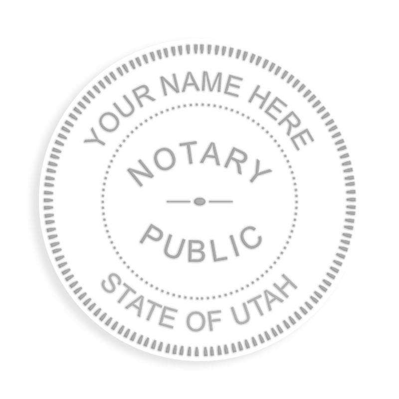 This notary public embosser for the state of Utah meets state regulations and provides top quality embossed impressions. Orders over $75 ship free!