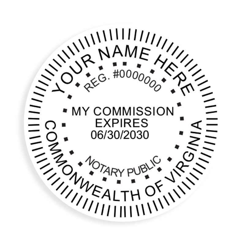 This notary public stamp for the state of Virginia adheres to state regulations and provides top quality impressions. Orders over $75 ship free!