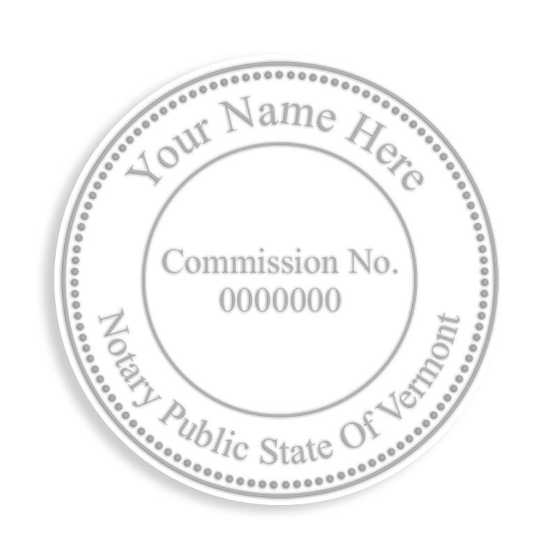 This notary public embosser for the state of Vermont meets state regulations and provides top quality embossed impressions. Orders over $100 ship free!