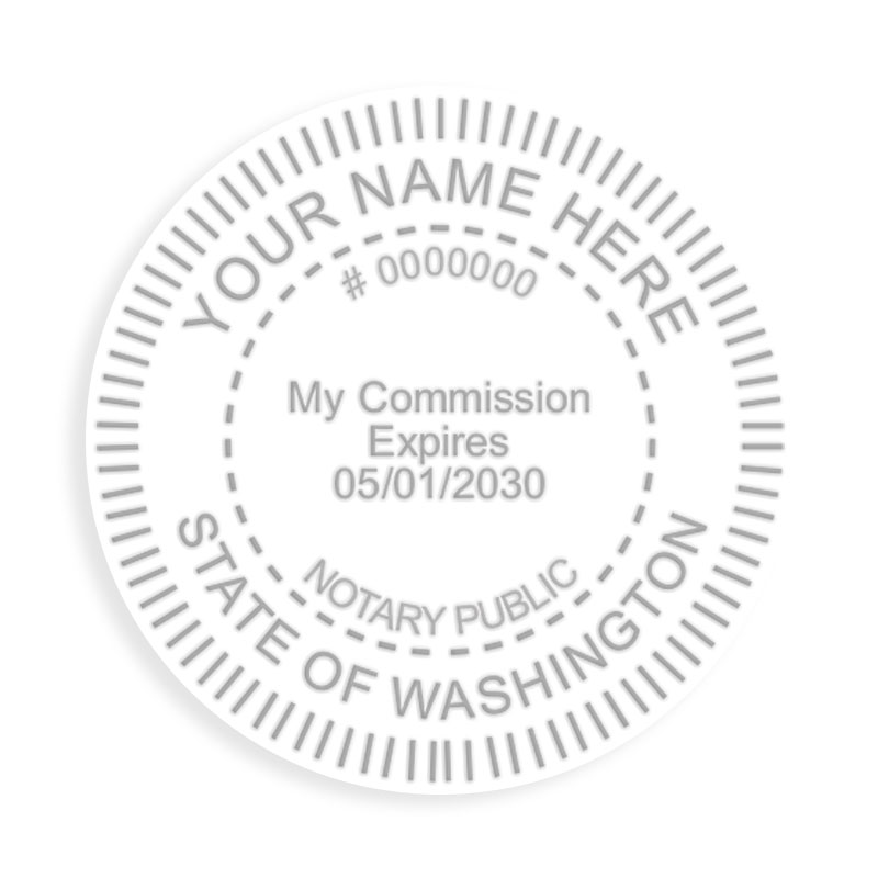 This notary public embosser for the state of Washington meets state regulations and provides top quality embossed impressions. Orders over $75 ship free!