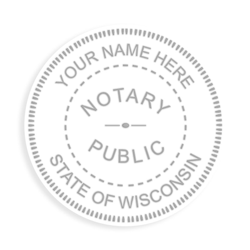 This notary public embosser for the state of Wisconsin meets state regulations and provides top quality embossed impressions. Orders over $75 ship free!