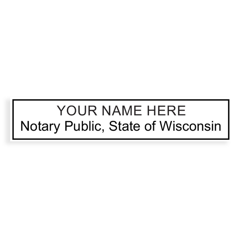 This top quality Wisconsin notary stamp ships in 1-2 days. Meets all state specifications and requirements. Free shipping on orders over $100!