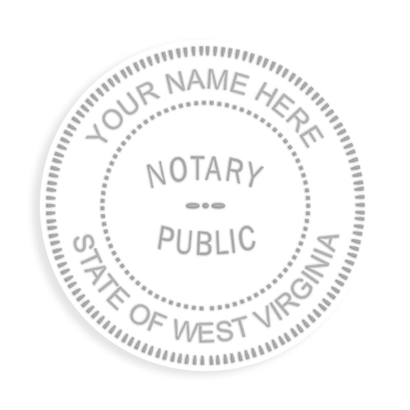 This notary public embosser for the state of West Virginia meets state regulations and provides top quality embossed impressions. Orders over $75 ship free!