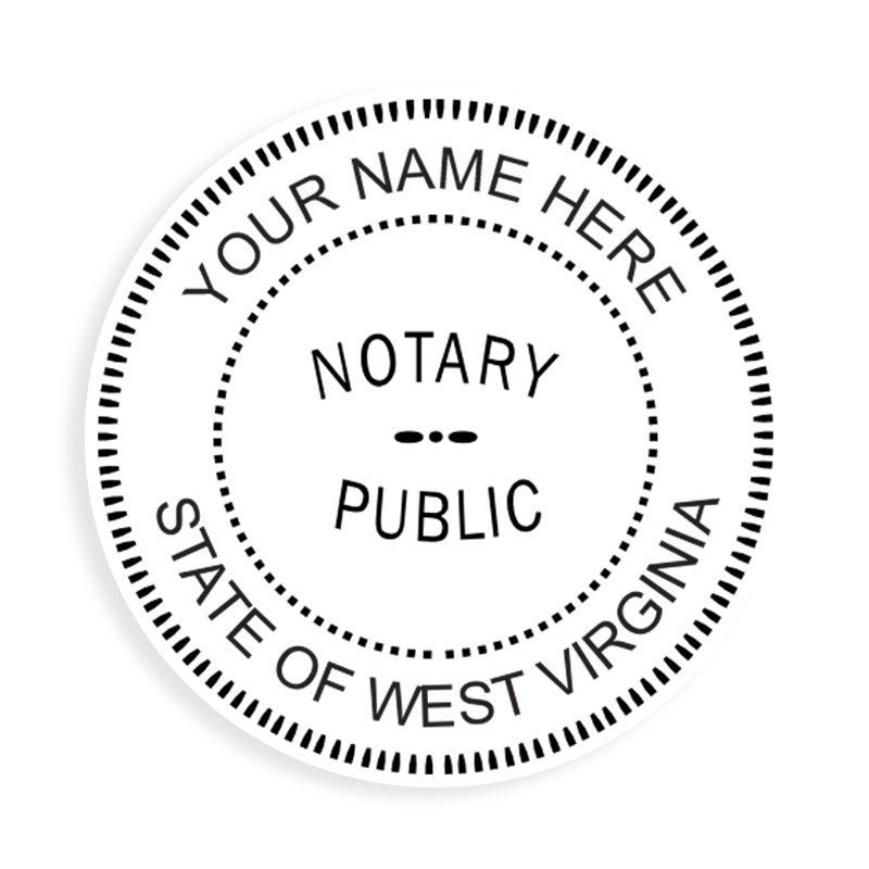 This notary public stamp for the state of West Virginia adheres to state regulations and provides top quality impressions. Orders over $75 ship free!