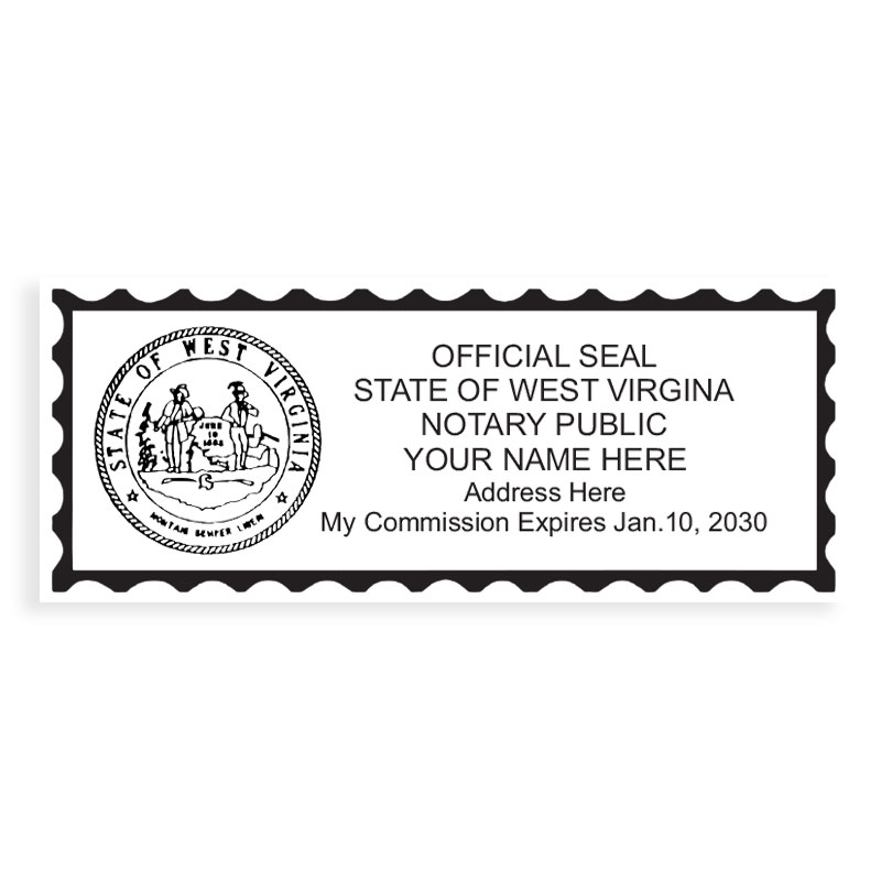 Top quality West Virginia notary stamp ships in 1-2 days, meets all state requirements and is available on 5 mount choices. Free shipping on orders over $75!