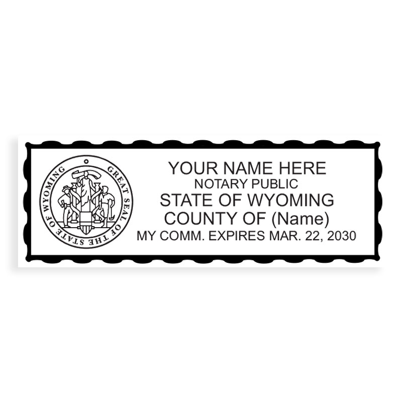 This top quality Wyoming notary stamp ships in 1-2 days. Meets all state specifications and requirements. Free shipping on orders over $100!