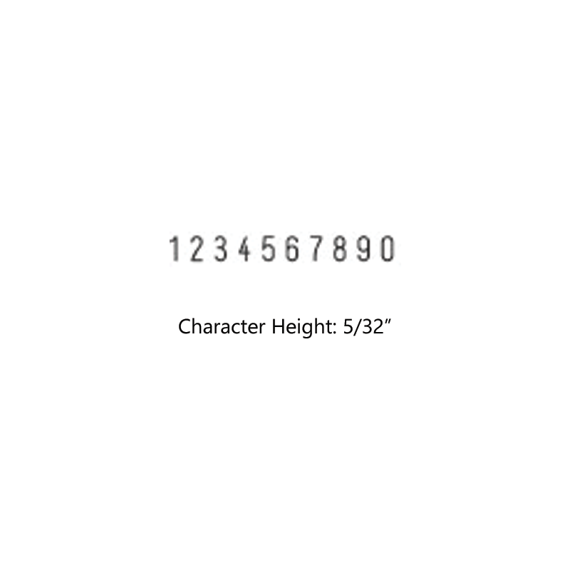 Stock heavy duty 5/32" height numbering stamp with 10 manual bands available in 11 ink colors! Great for high volume stamping. Ships in 7-10 business days!