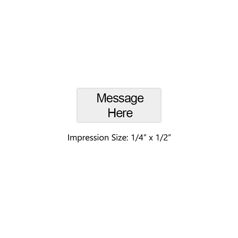 The customizable, self-inking Shiny S-820 is a 1/4" x 1/2" stamp perfect for one line of text. Available in 11 ink colors. Can be re-inked for extra uses.