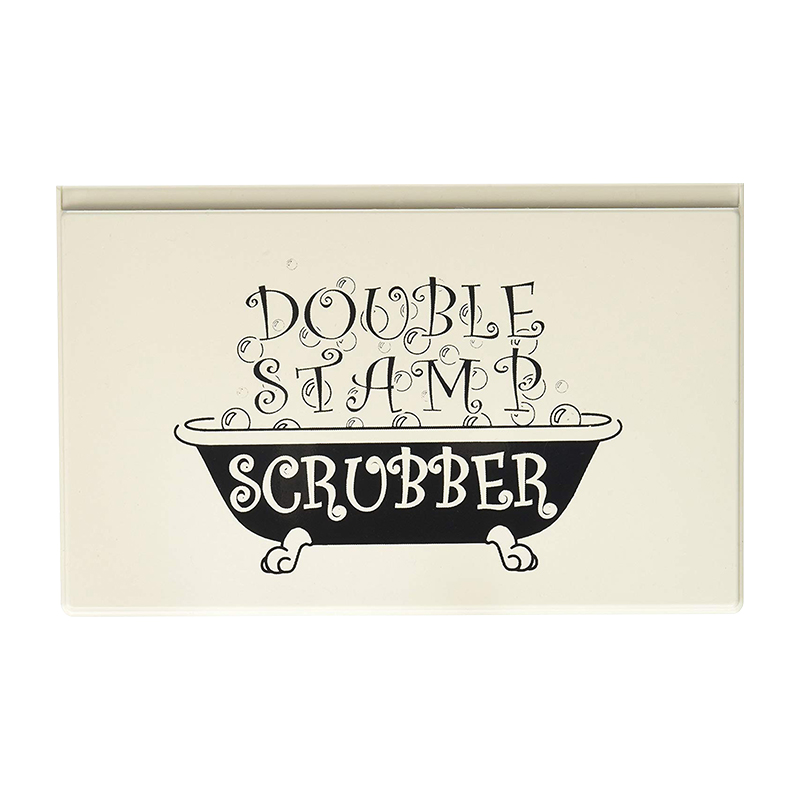 This double stamp scrubber keeps clear & rubber stamps clean. Use w/ Ultra Clean™ to wash the scrubber for long lasting results. Orders ship free over $100!