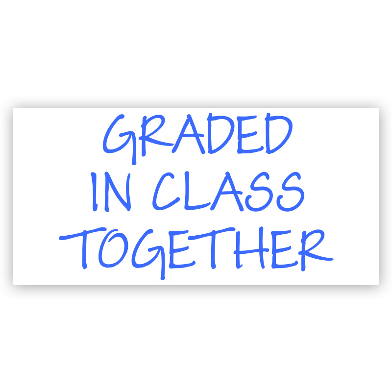 This Graded in Class Together self-inking stamp is great for the classroom & comes in one of 11 ink colors. Refill with Ideal ink. Orders over $75 ship free.