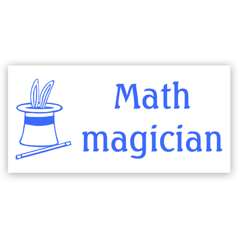 Reward your math savvy students w/ this Math Magician self-inking stamp in one of 11 ink colors. Refillable with Ideal ink. Free shipping on orders over $75!