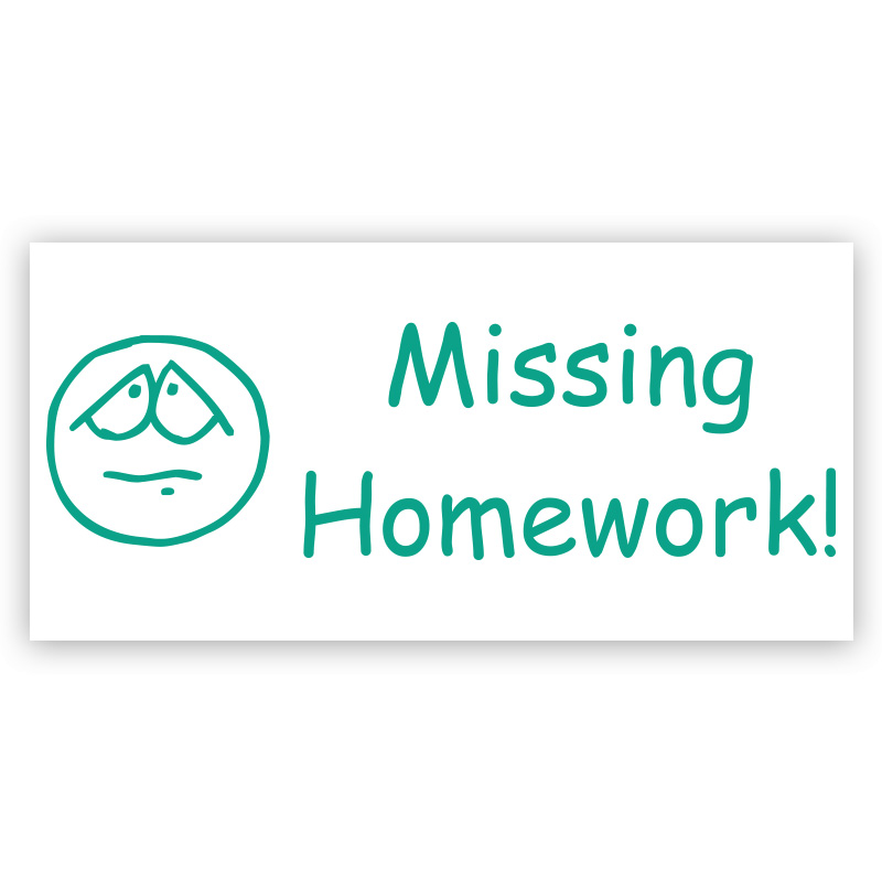 Add this Missing Homework self-inking stamp to your classroom in one of 11 ink colors. Refillable with Ideal ink. Free shipping on orders over $75!