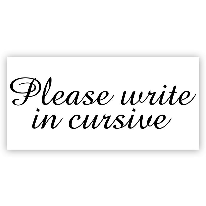 Reinforce classroom etiquette with this Please Write in Cursive self-inking stamp in one of 11 ink colors. Re-ink with Ideal ink. Orders over $100 ship free.