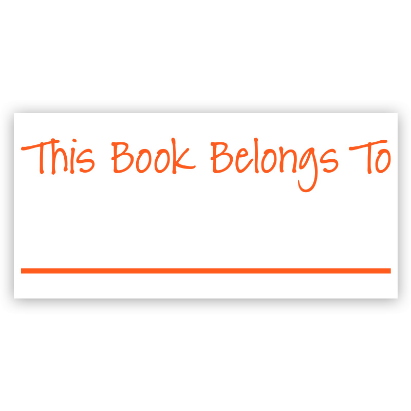 Mark classroom books w/ this Book Belongs To self-inking stamp, available in a choice of 11 ink color options. Re-ink w/ Ideal ink. Orders over $100 ship free.