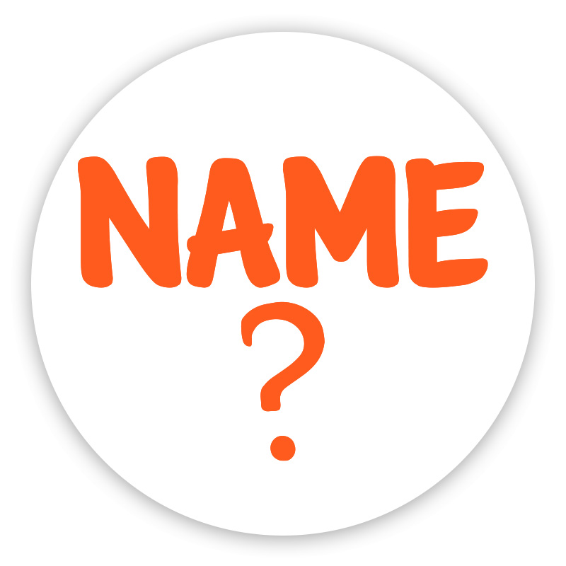 Name with question mark self-inking rubber stamp available in 4 sizes and 11 ink color options. Refillable with Ideal ink. Free shipping on orders over $75!