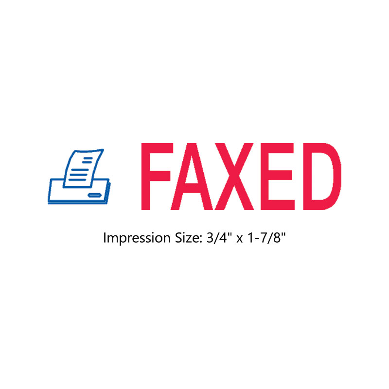 This Trodat 4912 self-inking Faxed message stamp comes in a two-color, red/blue, option and delivers a crisp impression each time. Perfect for office use!