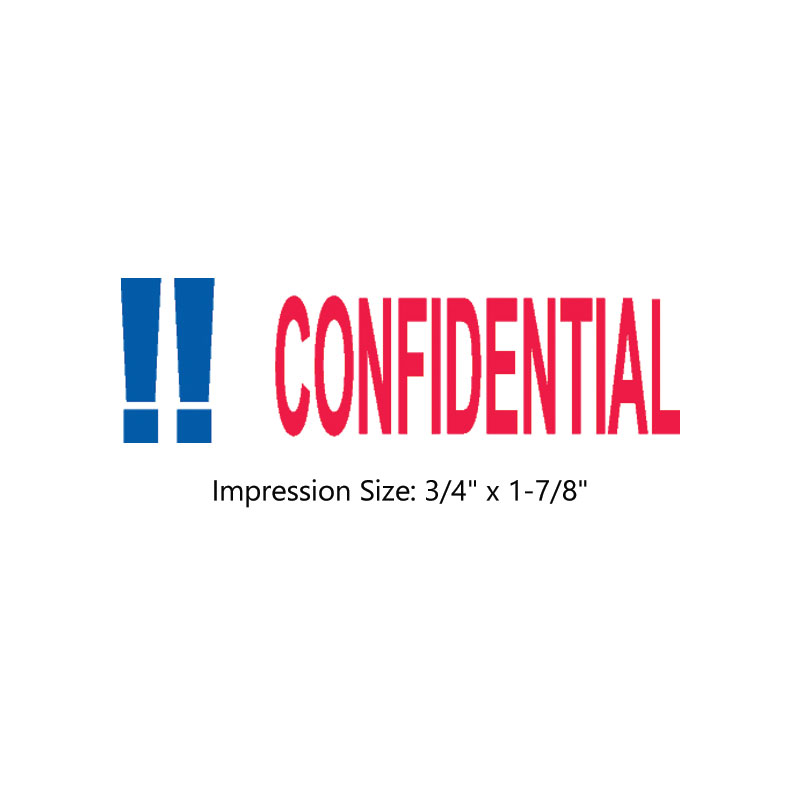 The Trodat 4912 self-inking CONFIDENTIAL message stamp comes in a two-color, red/blue, option & delivers a crisp impression each time. Perfect for office use!