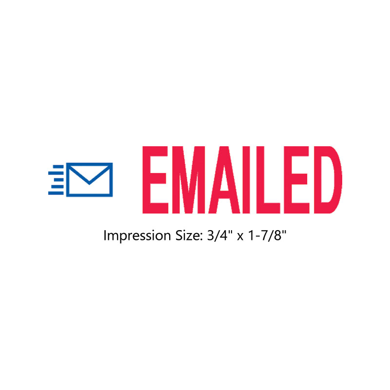 This Trodat 4912 self-inking EMAILED message stamp comes in a two-color, red/blue, option and delivers a crisp impression each time. Perfect for office use!