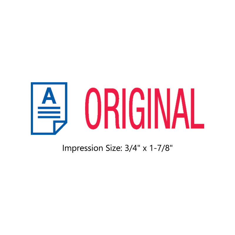 This Trodat 4912 self-inking ORIGINAL message stamp comes in a two-color, red/blue, option and delivers a crisp impression each time. Perfect for office use!