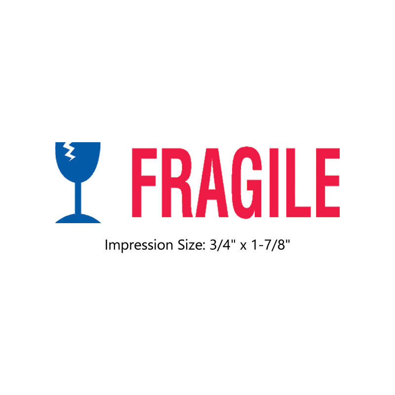 This Trodat 4912 self-inking FRAGILE message stamp comes in a two-color, red/blue, option and delivers a crisp impression each time. Perfect for office use!