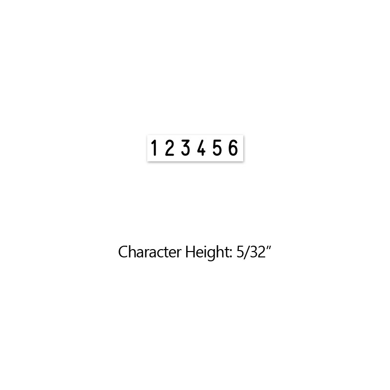 This stock numberer includes 6 bands with 0-9 on each band and includes additional characters. Great for high volume stamping. Orders over $100 ship free!