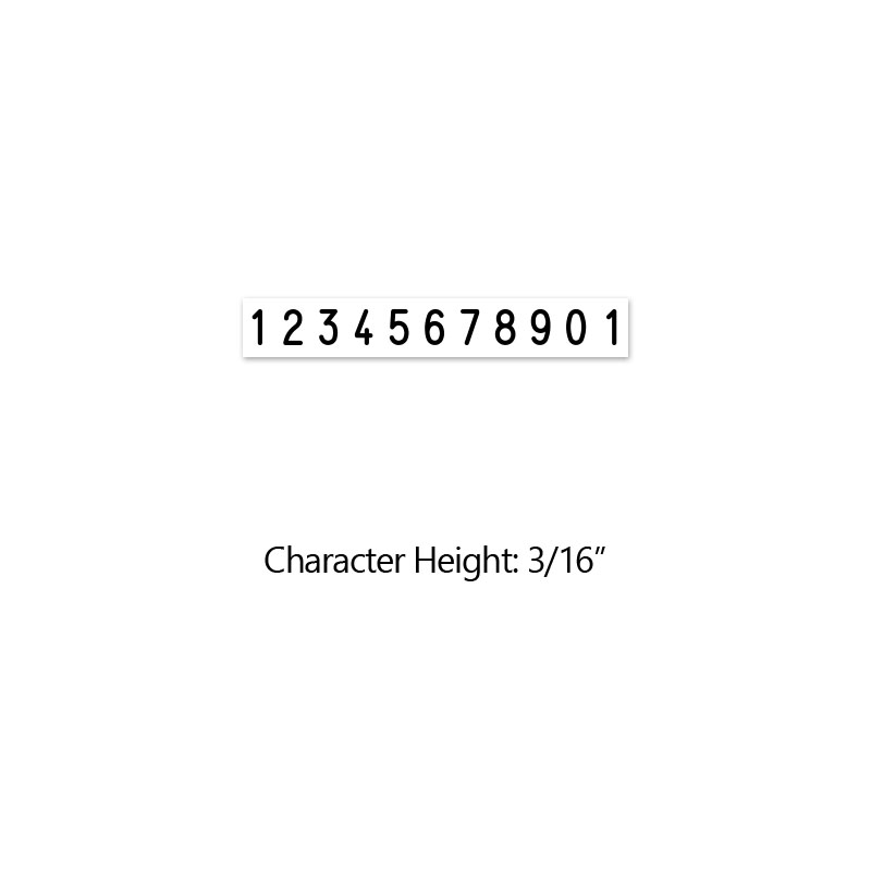 This stock numberer is refillable and includes 10 bands w/ 0-9 on each band as well as additional characters. Orders over $75 ship free in 1-2 business days!