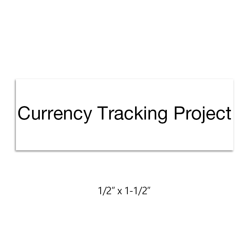 This stock Where's George Currency Tracking Project stamp comes in 4 mount options. Great for stamping/tracking bills. Free shipping over $75!