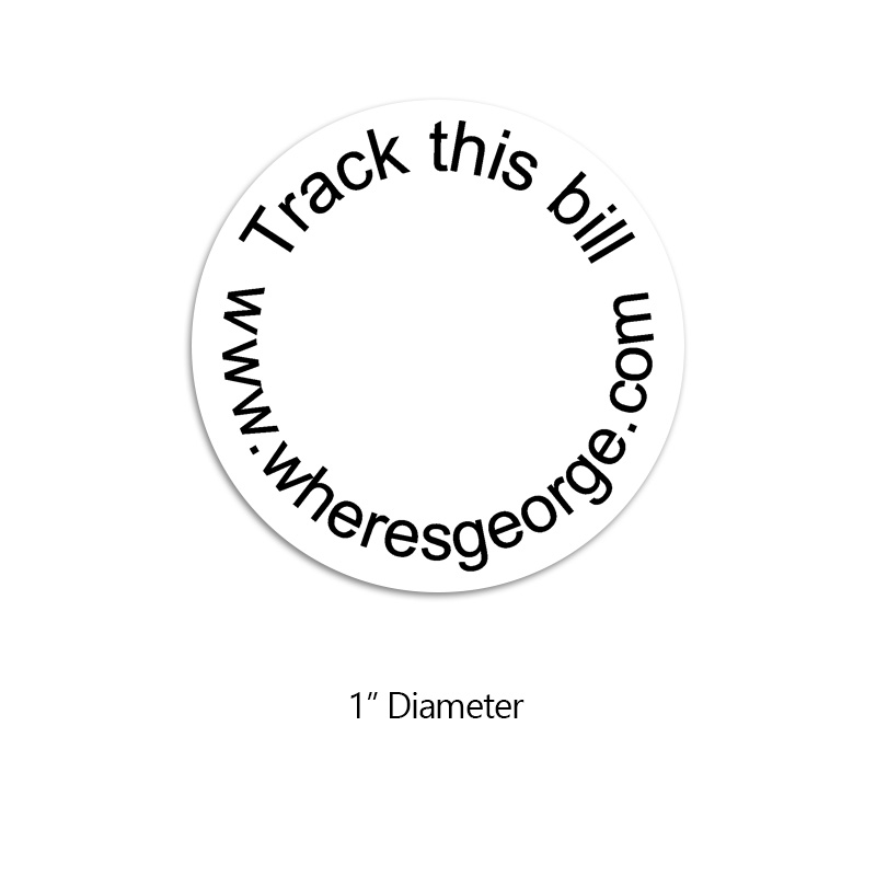 This stock Where's George Round Track This Bill stamp comes in 4 mount options. Great for stamping and tracking bills. Free shipping over $75!