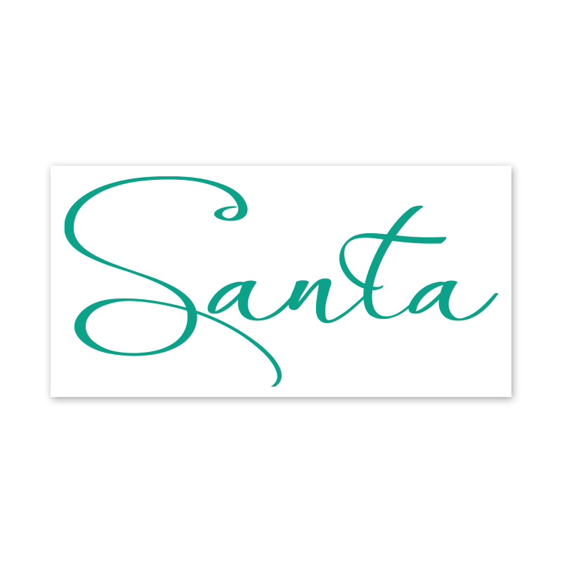 This Elegant Santa Signature self-inking stamp comes in 4 size options and is available in your choice of 11 ink colors. Orders over $75 ship free!