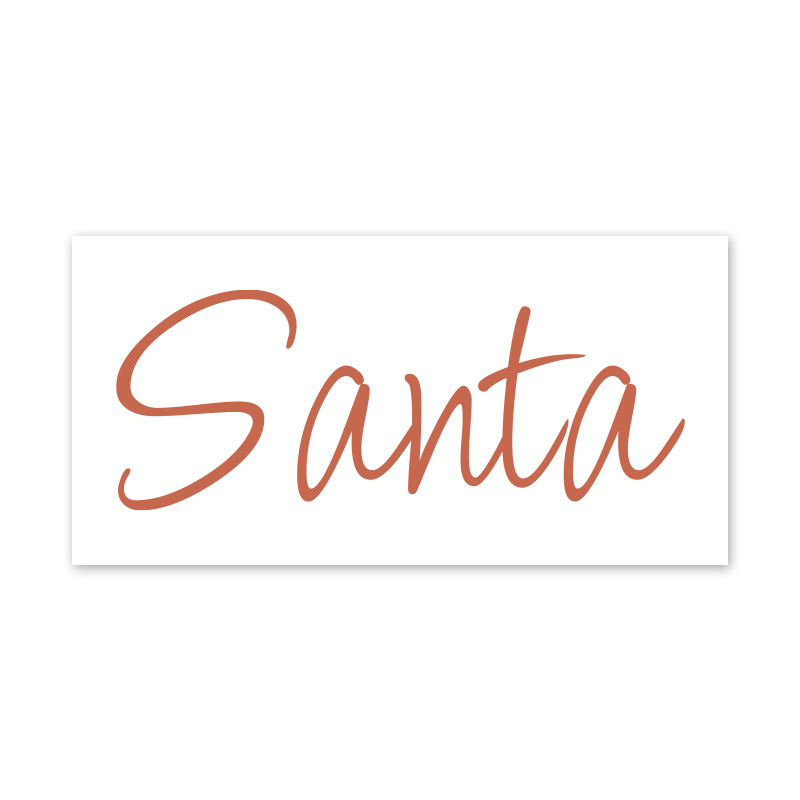 This Thin Handwritten Santa Signature self-inking stamp comes in 4 size options and is available in your choice of 11 ink colors. Orders over $75 ship free!