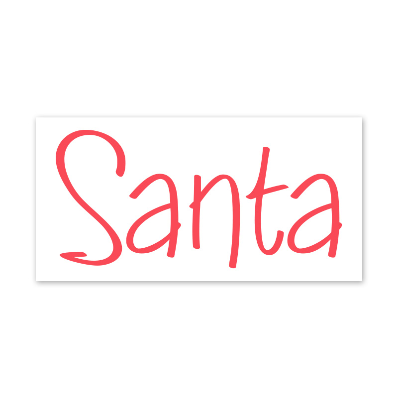 This Hand Printed Santa Signature self-inking stamp comes in 4 size options and is available in your choice of 11 ink colors. Orders over $75 ship free!