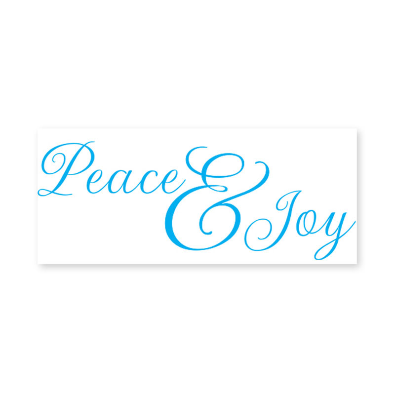 Spread joy with our self-inking holiday stamp that features a Peace & Joy with a script font design. Choice of 11 ink colors. Orders over $75 ship free!