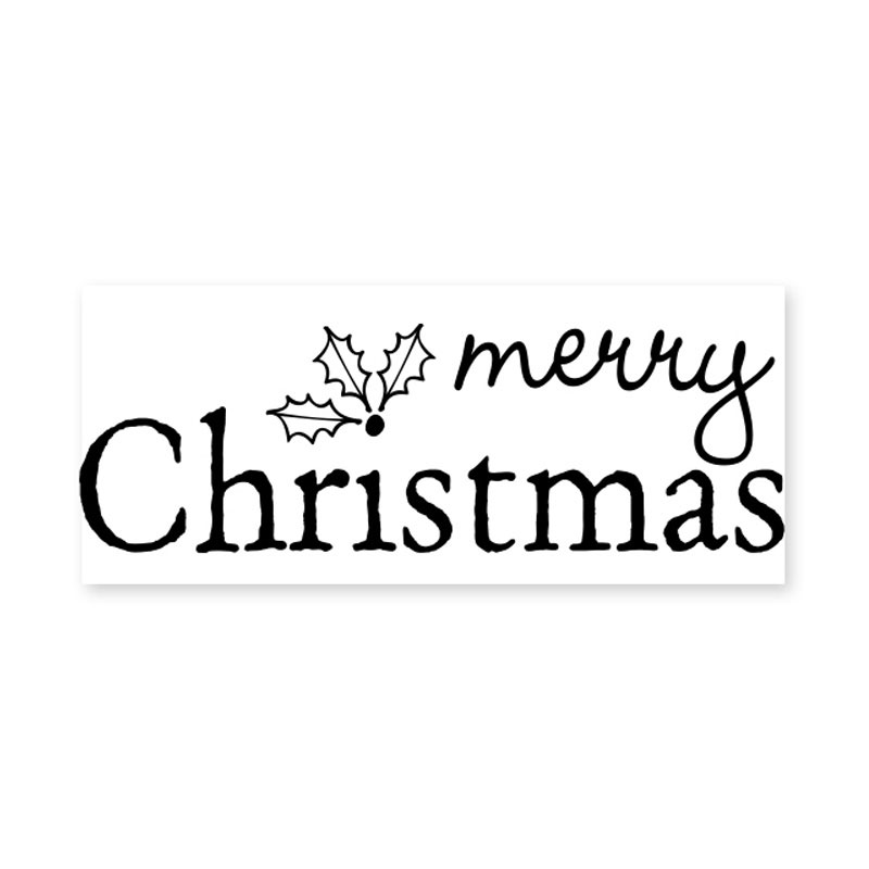 Order your unique, festive self-inking Holly 3 Leaf Merry Christmas Stamp. Choice of 11 ink colors & 2 sizes. Free shipping orders over $75!