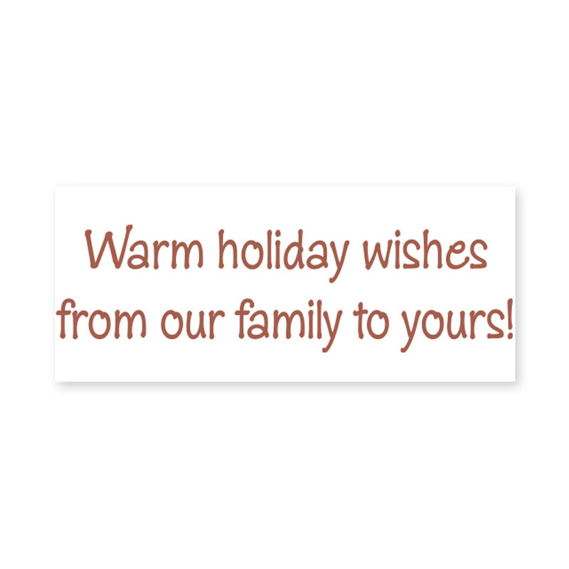 Enjoy stamping holiday cards and crafts with our self-inking, Warm Holiday Wishes holiday stamp. 11 bold ink color options. Free shipping orders over $75!