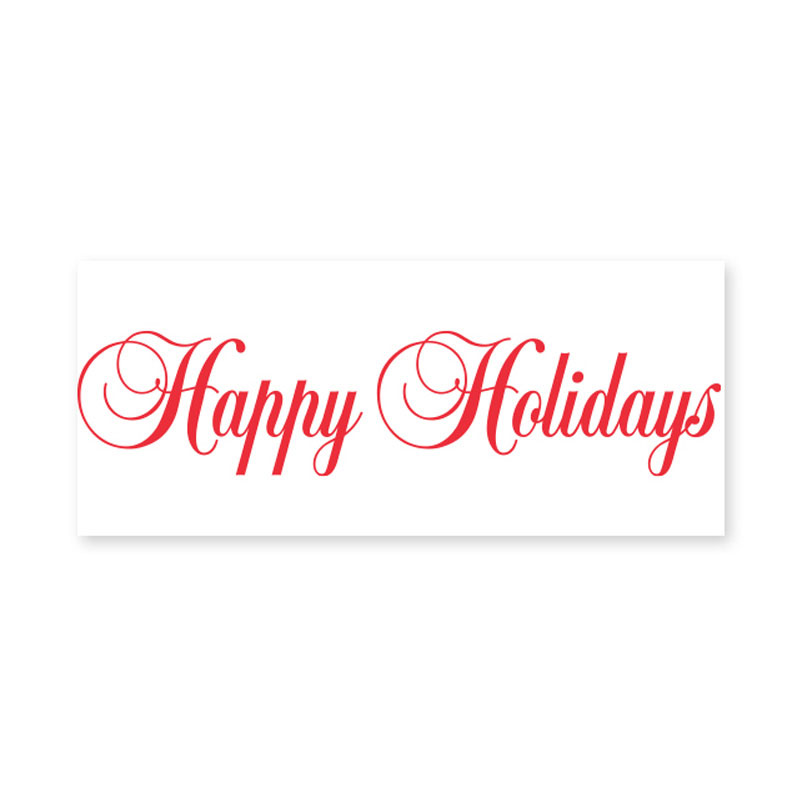 Enjoy the holiday and create lovely cards with a self-inking fancy Happy Holidays rubber stamp. 11 ink color options. Free shipping on orders over $75!