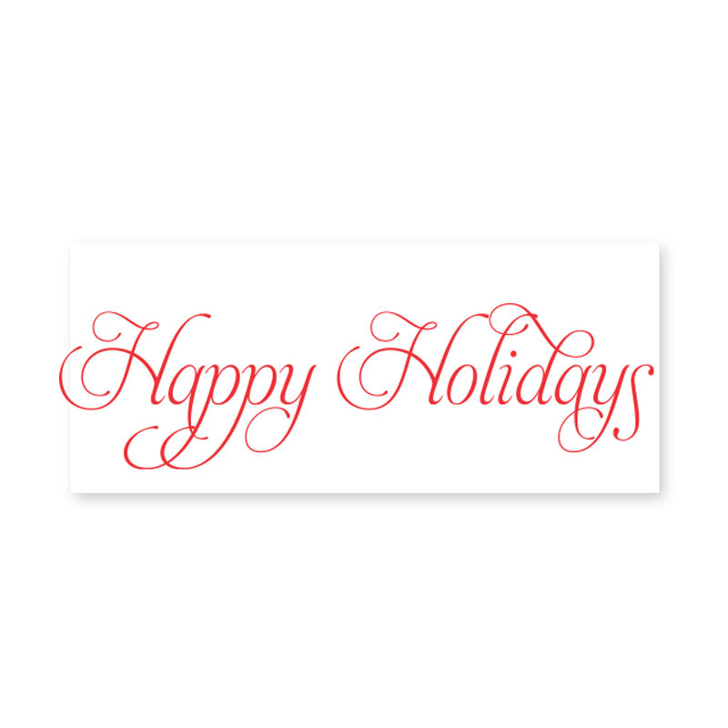 Stamp your holiday cards and notes with a self-inking Happy Holidays stamp written in calligraphy. Choice of 11 ink colors. Free shipping orders over $75!