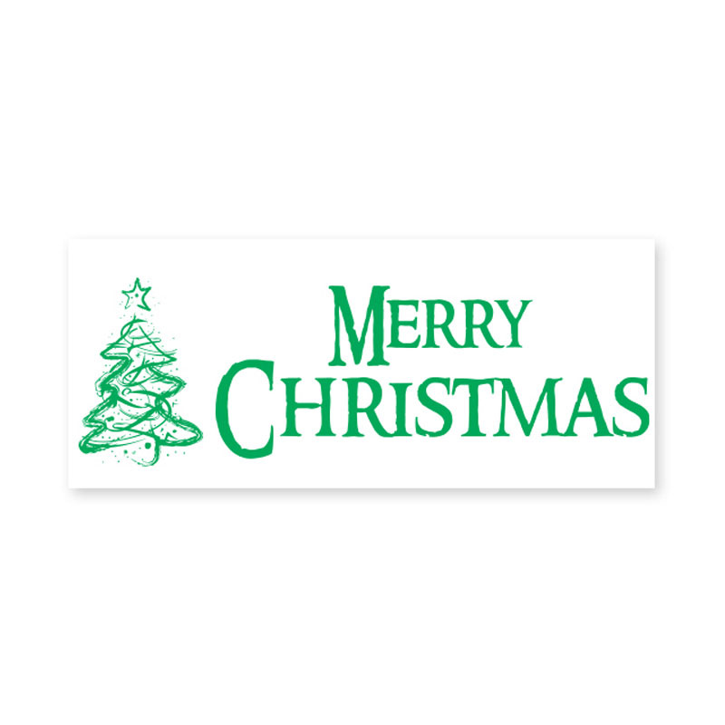 Start the holidays with our self-inking Merry Christmas w/ Brushed Tree stamp. Available in 11 ink colors & 2 sizes. Free shipping on orders over $75!