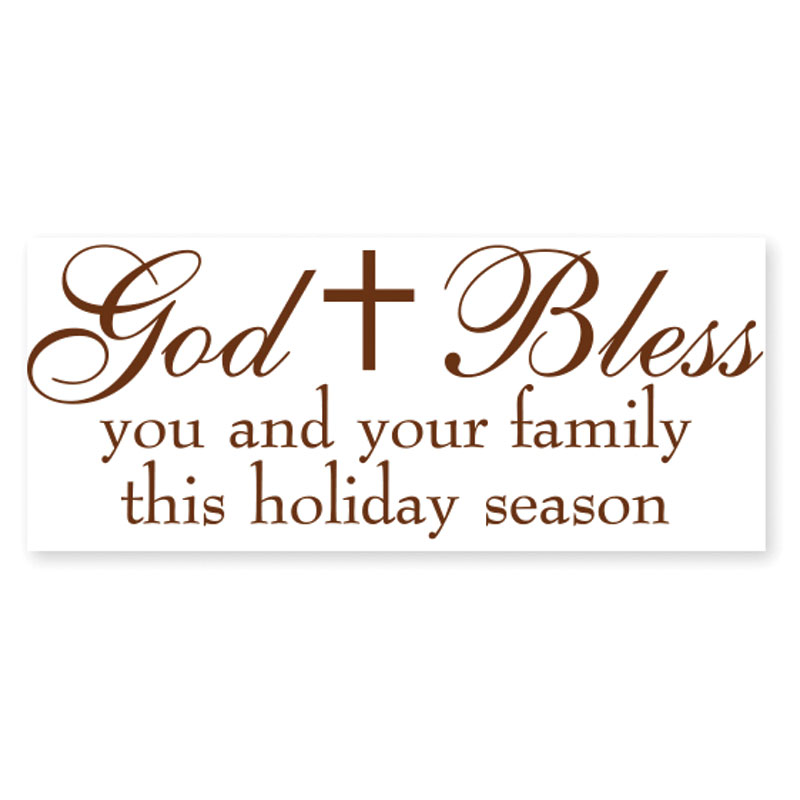 The perfect addition to holiday cards & gifts is the self-inking God Bless w/ cross stamp. 11 ink color options & 2 sizes. Orders over $75 ship free!