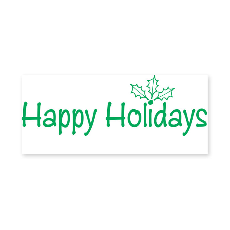 Create lovely holiday cards with a self-inking Happy Holidays w/ leaves of holly stamp. Your choice of 11 ink colors. Free shipping on orders over $75!