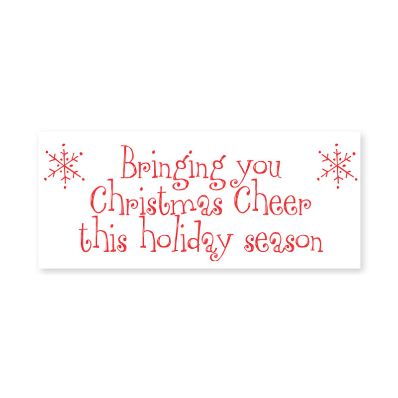 Bring Christmas cheer this holiday season w/ our self-inking Christmas Cheer stamp. 11 ink color options & 2 sizes. Free shipping on orders over $100!