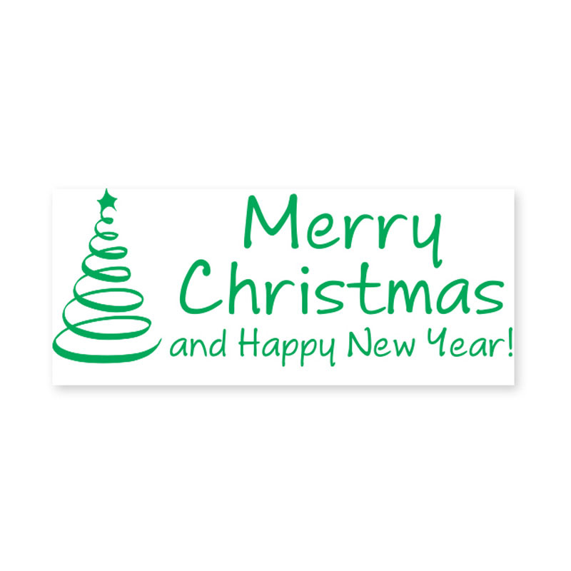 Check out our self-inking Merry Christmas message w/ spiral tree stamp. Great for the holidays! Your choice of 11 ink colors. Order over $75 ship free!