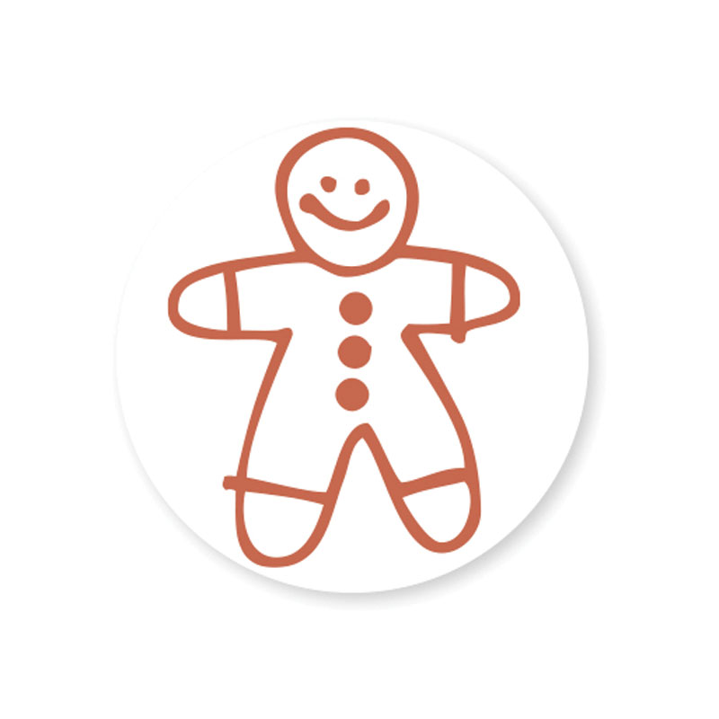 Have fun with holiday cards & crafts with our awesome self-inking Gingerbread Man holiday rubber stamp. Available in 11 ink colors & 4 sizes!